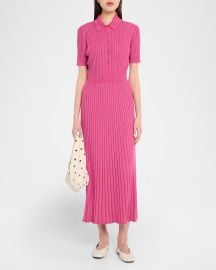Amor Rib Knit Cashmere-Silk Midi Dress at Neiman Marcus